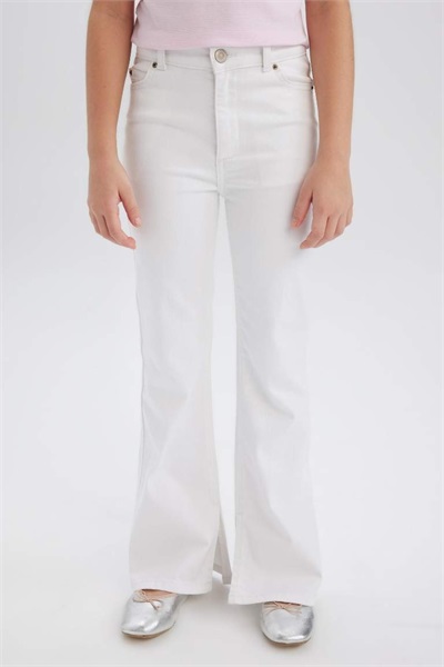 Defacto Kız Çocuk  Jean Pantolon D7099A8/WT34 WHITE