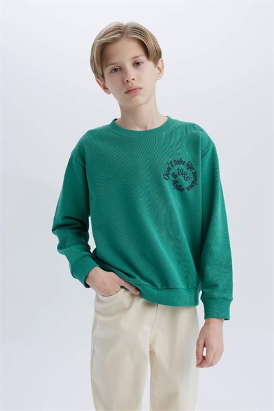 Defacto Erkek Çocuk  Sweat D7711A8/GN763 GREEN