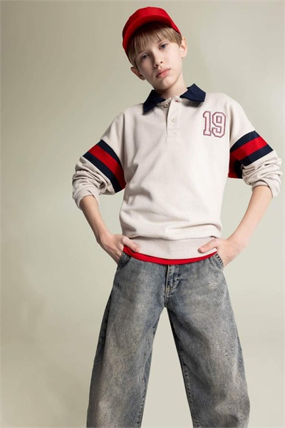 Defacto Erkek Çocuk  Sweat D7404A8/BG746 STONE