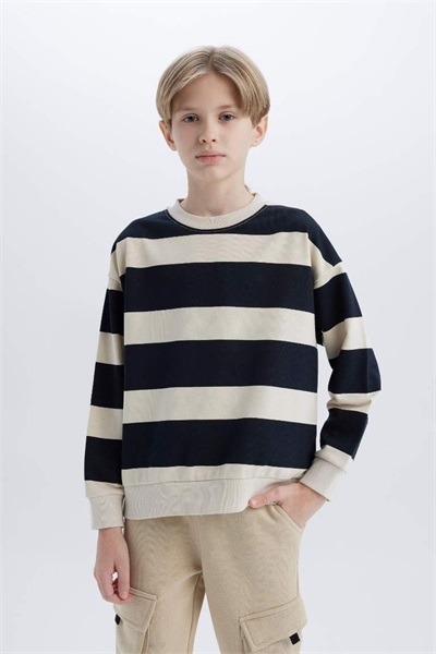 Defacto Erkek Çocuk  Sweat D7401A8/BG74 BEIGE