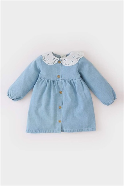 Defacto Kız Bebek  Elbise E0439A5/NM28 MID BLUE