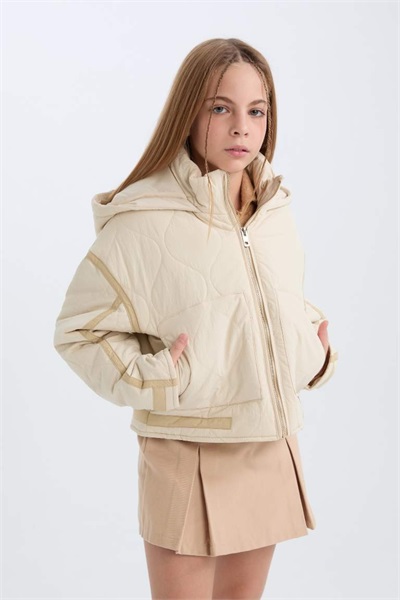 Defacto Kız Çocuk  Mont D6931A8/BG759 SAND