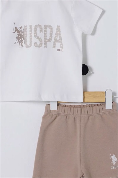U.S. Polo Assn Bebek Erkek Bebek Sweat Takım USB2334 Beyaz
