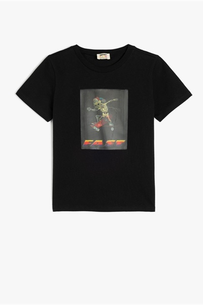 Koton Erkek Çocuk T-shirt 5SKB10174TK SİYAH