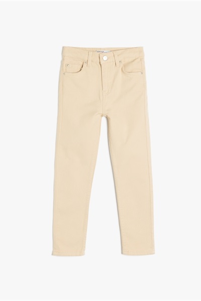 Koton Erkek Çocuk Jean Pantolon 5SKB40012TD EKRU