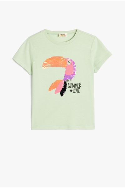 Koton Kız Çocuk T-shirt 5SKG10055AK YEŞİL