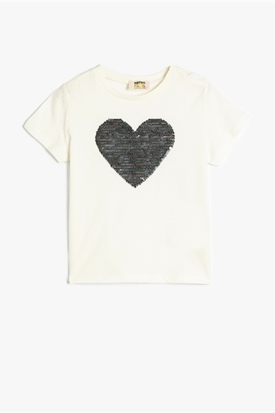 Koton Kız Çocuk T-shirt 5SKG10076AK EKRU