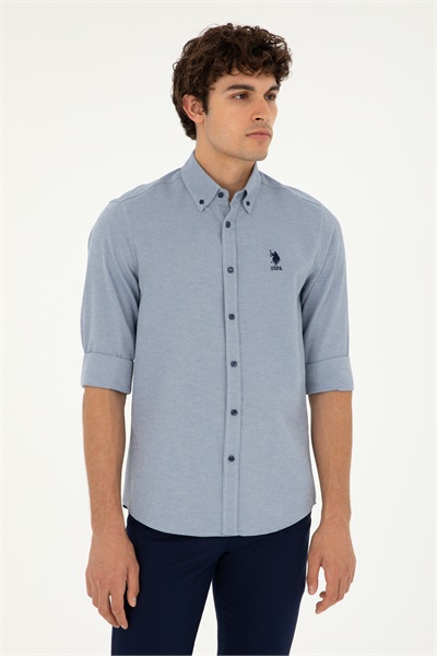 NOVA024Y US Polo Assn Erkek Uzun Kol Gömlek 1886621 Lacivert