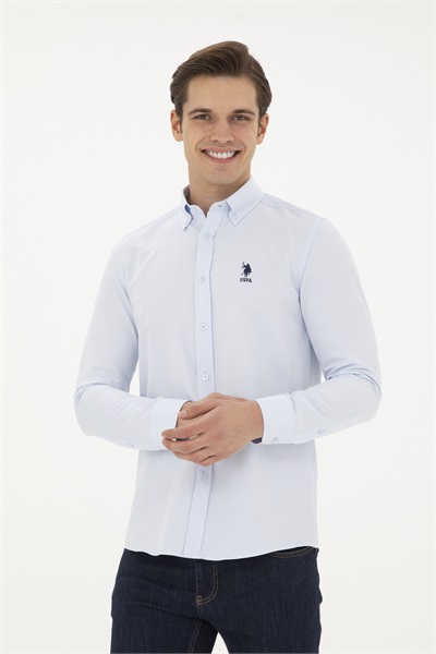 GOX024Y US Polo Assn Erkek Gömlek 1829675 Açık Mavi