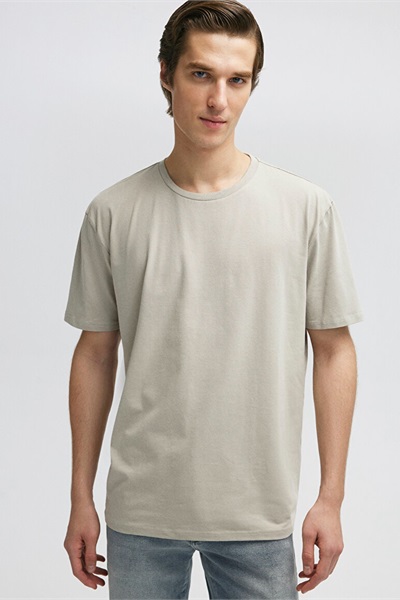Mavi Bisiklet Yaka Erkek T-Shirt M0610136-70100 Pus Gri