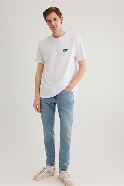 Mavi Logo Erkek T-shirt M0611714-620 Beyaz