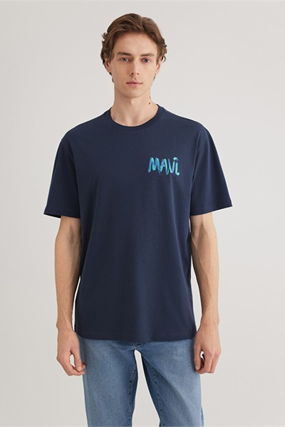 Mavi Tişört Gece Lacivert Erkek T-Shirt M0612468-70490 Gece Lacivert