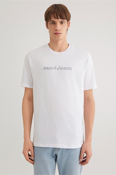 Mavi Jeans Erkek T-Shirt M0612523-620 Beyaz