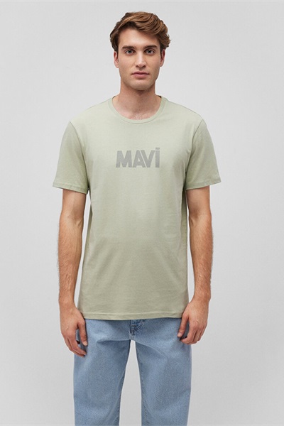 Mavi Baskılı Erkek T-Shirt M066846-85873 Desert Sage