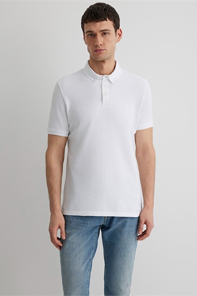 Mavi Polo Erkek T-Shirt M063247-27879 Beyaz