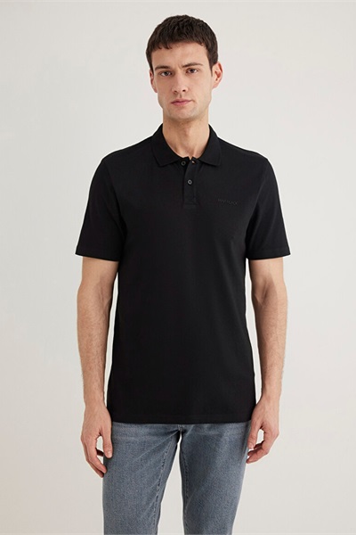 Mavi Polo Yaka Erkek T-Shirt M0611837-900 Siyah