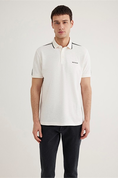 Mavi Polo Erkek T-Shirt M0611838-70057 Kırık Beyaz