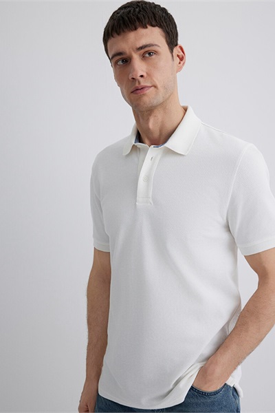 Mavi Polo Erkek T-Shirt M0612534-70057 Kırık Beyaz