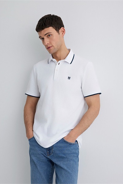 Mavi Polo Erkek T-Shirt M066039-620 Beyaz