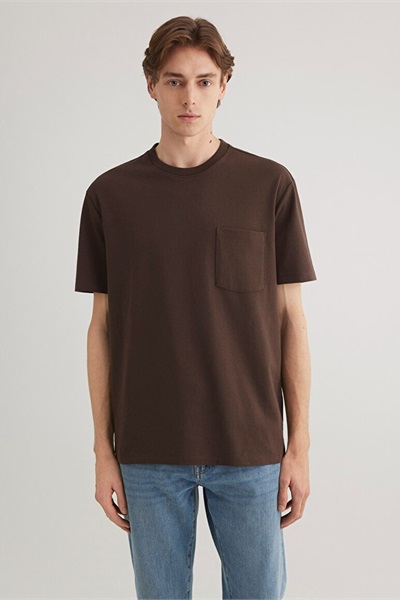 Mavi Cepli Erkek T-Shirt M066248-88067 Hot Fudge