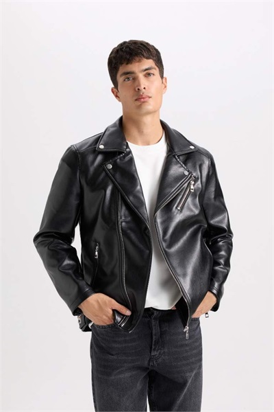 Defacto Erkek Deri Mont ve Ceket C5715AX/BK27 BLACK