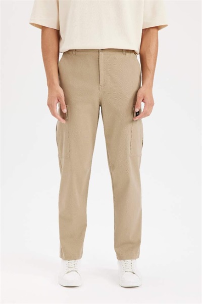 Defacto Erkek  Kanvas Pantolon D5967AX/BG220 BEIGE