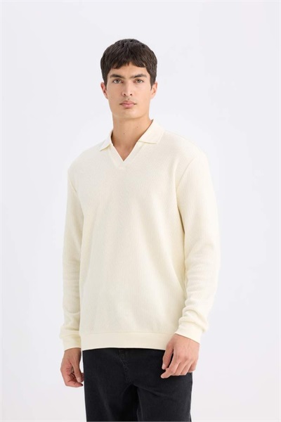 Defacto Erkek  Sweat D7448AX/ER235 ECRU
