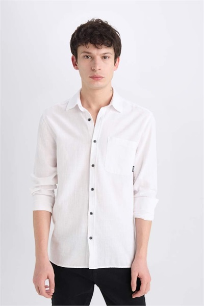 Defacto Erkek Uzun Kol Gömlek D7079AX/WT34 WHITE