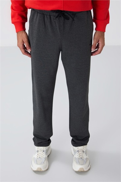 Tommy Life Düz Paça Erkek Eşofman Alt T06ER-84682 Antrasit Melanj