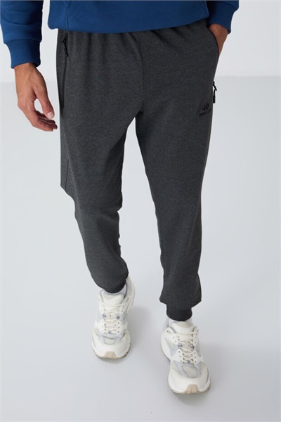 Jogger Paça Erkek Eşofman Alt T06ER-84651 ANTRASIT MELANJ