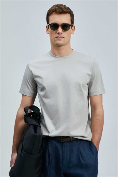 Lufian Bran Erkek T-shirt 111020262 BEJ