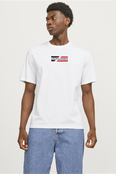 Jack & Jones Jjecorp Graphıc Tee  Ss O-Neck Noos Erkek T-shirt 12268415 Detail:01/White