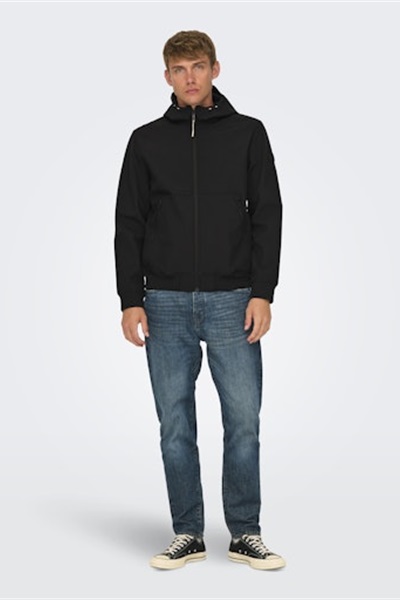 Only & Sons Onsbowıe Softshell Bomber Otw Noos Erkek Mont 22029276 Black