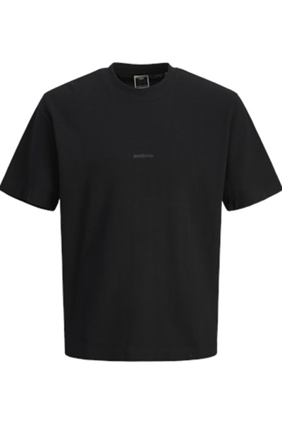 Jack & Jones Jcotarmac Fabrıc Tee Ss Crew Neck Erkek T-shirt 12273217 BLACK