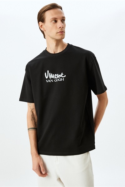 Koton Erkek T-shirt 5SAM10079HK SİYAH
