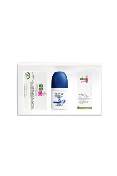 Bakım Kiti Lacivert(Erkek Deo+Serum+Sabun) Sebamed STD