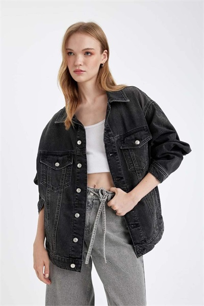 Defacto Kadın  Jean Ceket D4173AX/NM40 BLACK