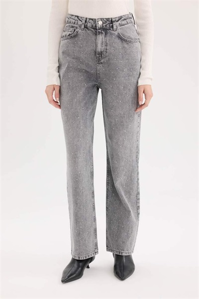 Defacto Kadın Jean Pantolon E0777AX/NM55 GREY