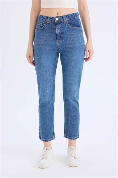 Defacto Kadın Jean Pantolon E4963AX/NM28 MID BLUE