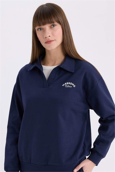 Defacto Kadın  Sweat E6078AX/NV251 NAVY