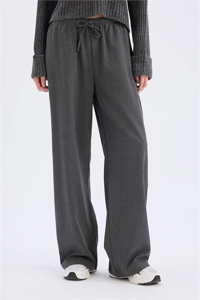 Defacto Kadın  Kanvas Pantolon C1428AX/GR422 GREY
