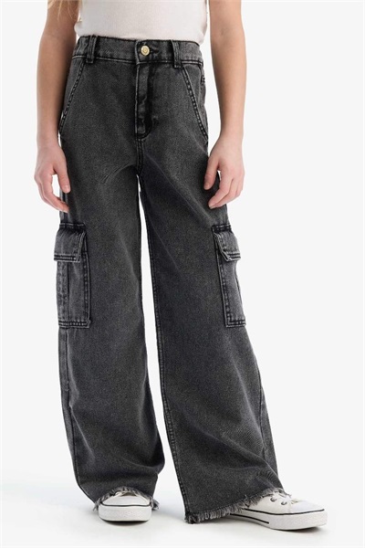 Defacto Kız Çocuk  Jean Pantolon D7090A8/NM36 ANTHRA