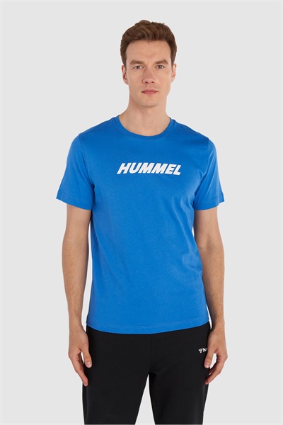 Hummel Hmlelemental Logo Cotton Tee Erkek T-shirt 911947-7837 DAZZLING BLUE