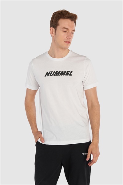 Hummel Hmlelemental Logo Cotton Tee Erkek T-shirt 911947-9001 WHITE