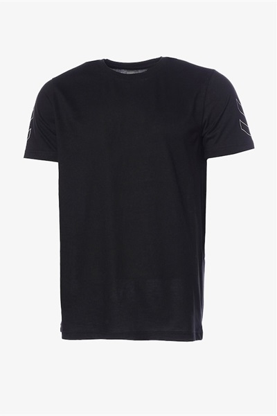 Hummel Hmlelemental Chevron Cotton Tee Erkek T-shirt 911946-2001 BLACK