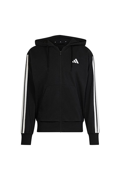 Adidas M 3S Ft Fz Hd Erkek Eşofman Üst JD1877 BLACK/WHITE