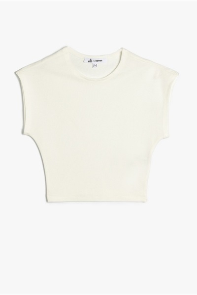 Koton Kadın T-shirt 5SAL10053IK EKRU