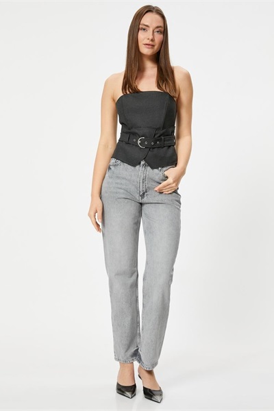 Koton Kadın Jean Pantolon 4SAL40338MD GRİ