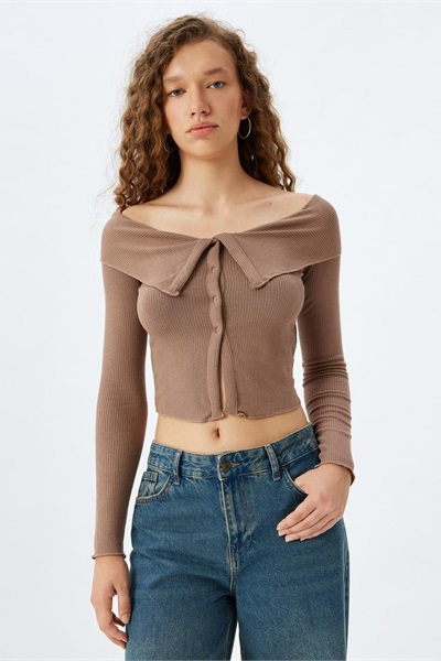 Koton Kadın  Sweat 5WAL10693IK KAHVERENGİ