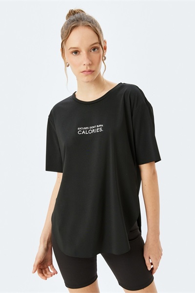 Koton Kadın  T-shirt 5SAK10042NK SİYAH